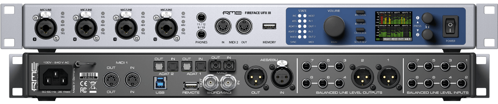 RME Fireface UFX III オーディオインターフェイス RME Fireface UFX III - Professional Audio Design, Inc