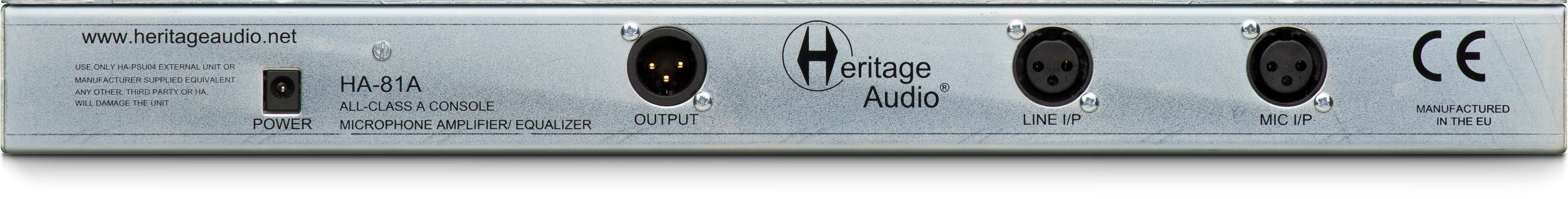 Heritage Audio HA81A - Class-A 73-Style Mic Pre with 81-Style EQ