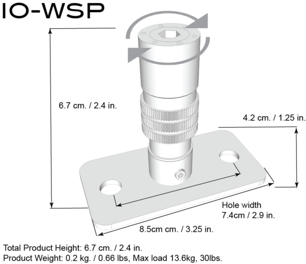 Triad-Orbit IO-WSP - IO-Equipped Wall STUD Mount
