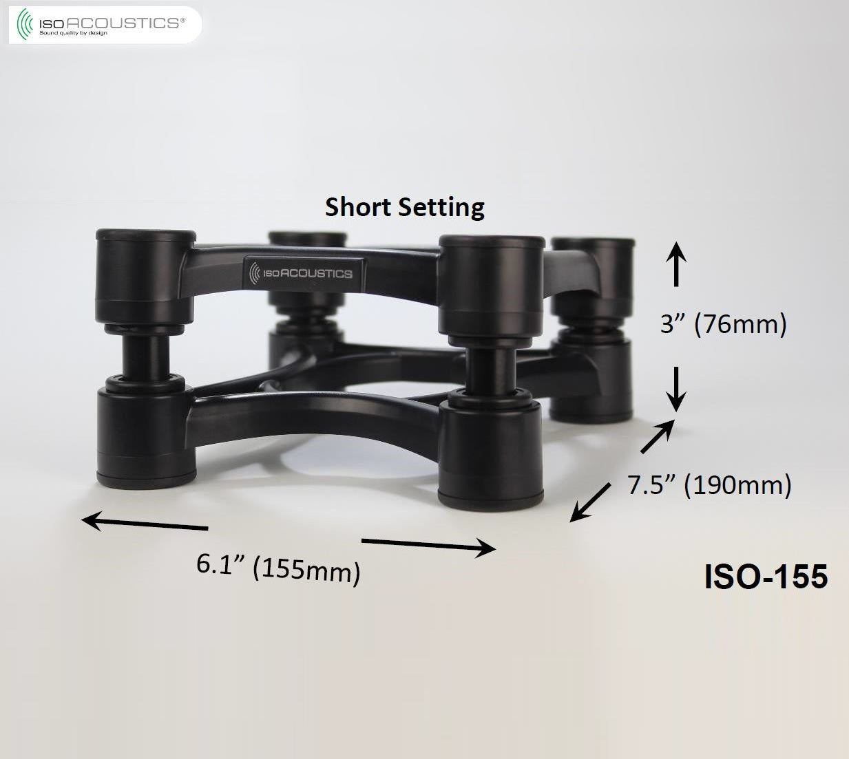 IsoAcoustic Iso-155 Home and Studio Isolation Speaker Stands - Speaker Stands - Professional Audio Design, Inc