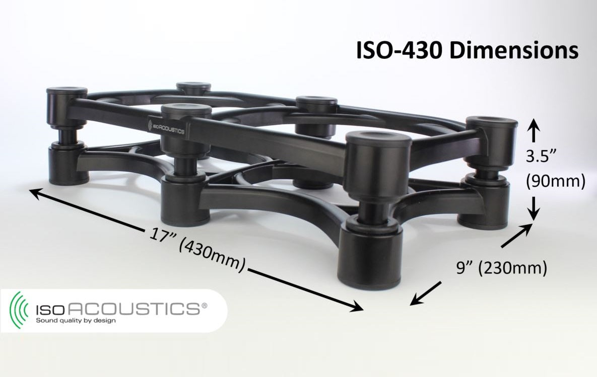 IsoAcoustic Iso-430 Home and Studio Isolation Speaker Stands - Speaker Stands - Professional Audio Design, Inc