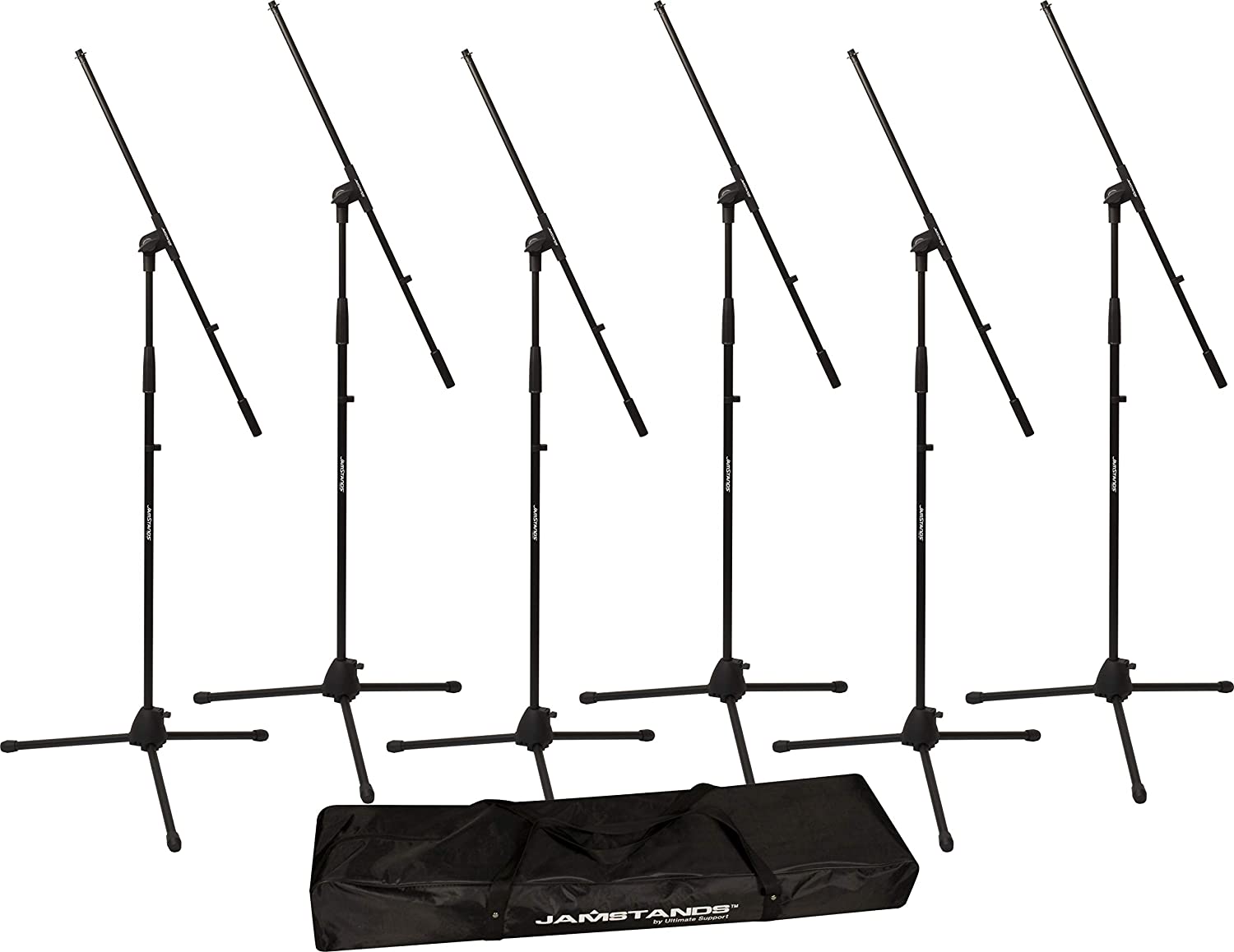 Ultimate Support JS-MCFB6PK - JamStands Six Tripod Mic Stands with Carrying Bag [Special Order]