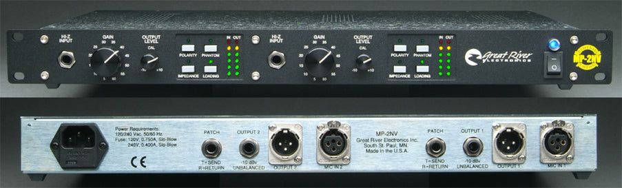 Great River Electronics MP-2NV Two-Channel Mic Preamp - Preamplifiers - Professional Audio Design, Inc