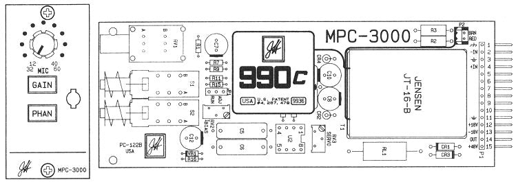 John Hardy MPC-3000 Microphone Preamplifier Card - Mic Preamp - Professional Audio Design, Inc
