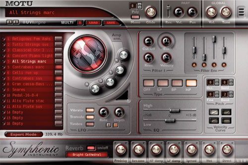 Motu Symphonic Instrument - Plugin - Professional Audio Design, Inc