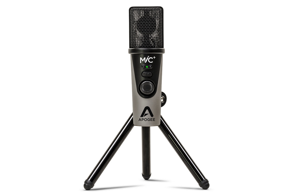 Apogee MiC Plus - USB Microphone with Headphone Out for iOS, Mac & Windows (Includes Tripod & Stand Adapter) - Professional Audio Design, Inc