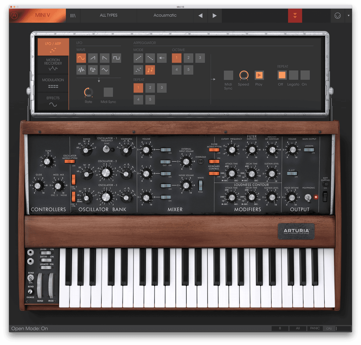 Arturia Mini V3 License Instrument Professional Audio Design Inc