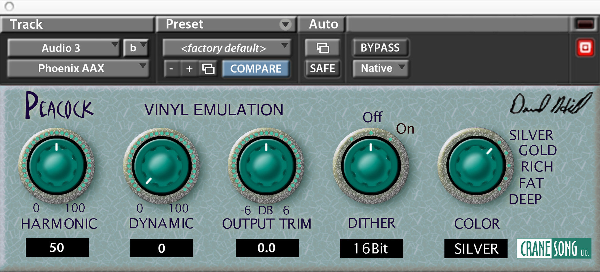 Recording Equipment - Crane Song Limited - Crane Song Peacock - Professional Audio Design, Inc