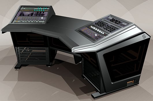 Sterling Modular Plan D Wraparound Mastering Console (2-Bay) - Furniture - Professional Audio Design, Inc