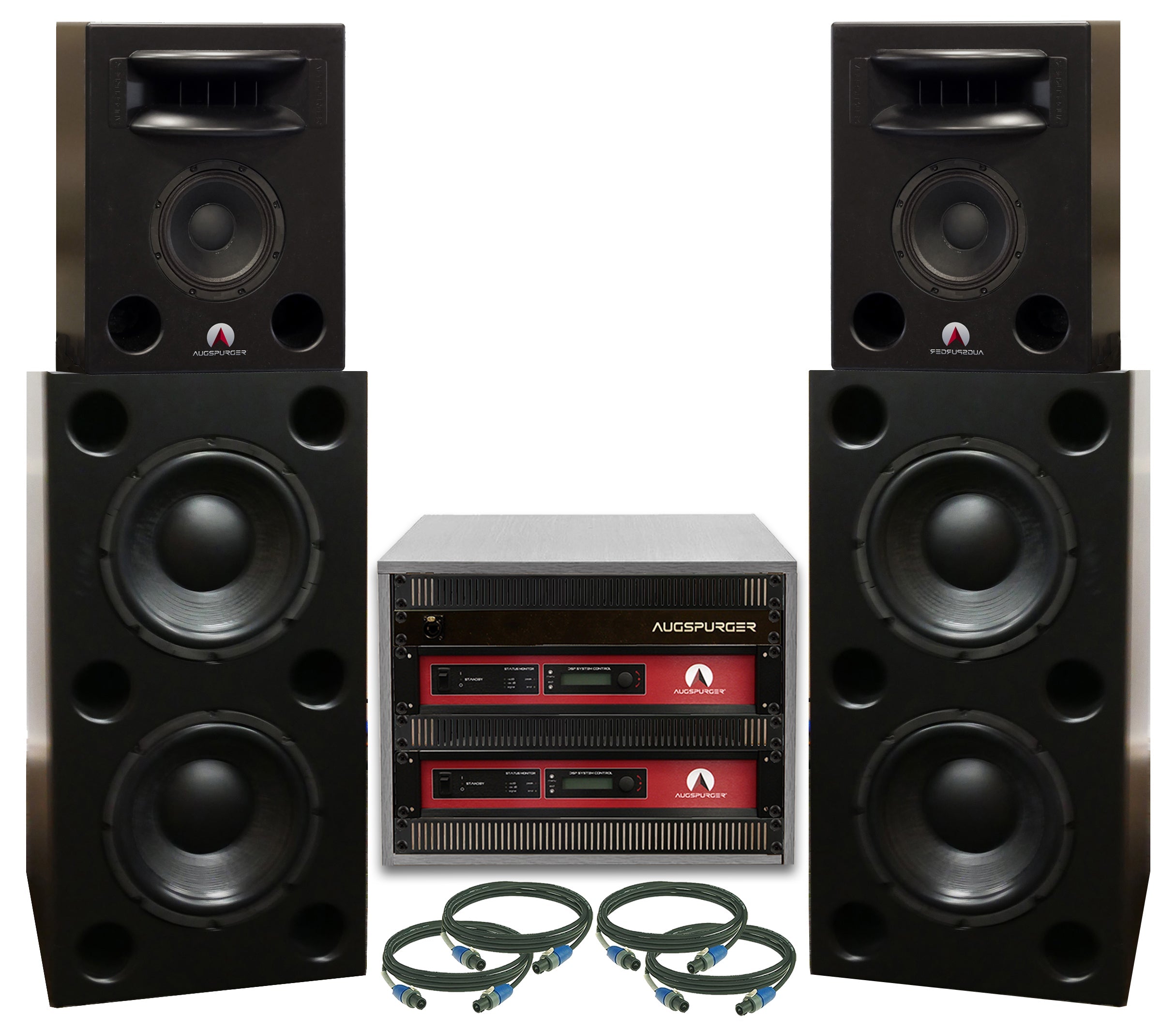 Augspurger Solo 8-Sub212-SXE3/3500 Active Main Monitor System - Professional Audio Design, Inc