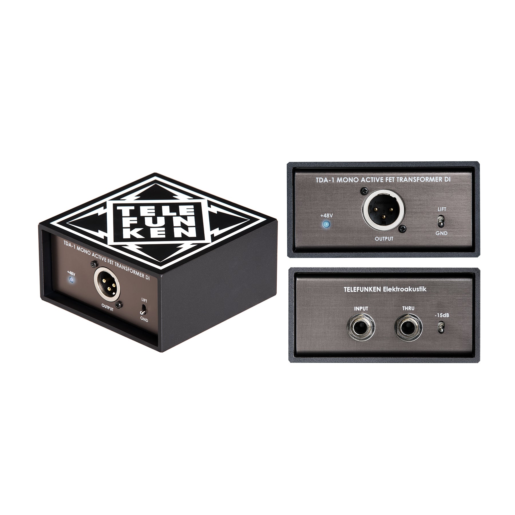 Telefunken TDA-1 Passive Mono DI Boxes - Passive DI - Professional Audio Design, Inc