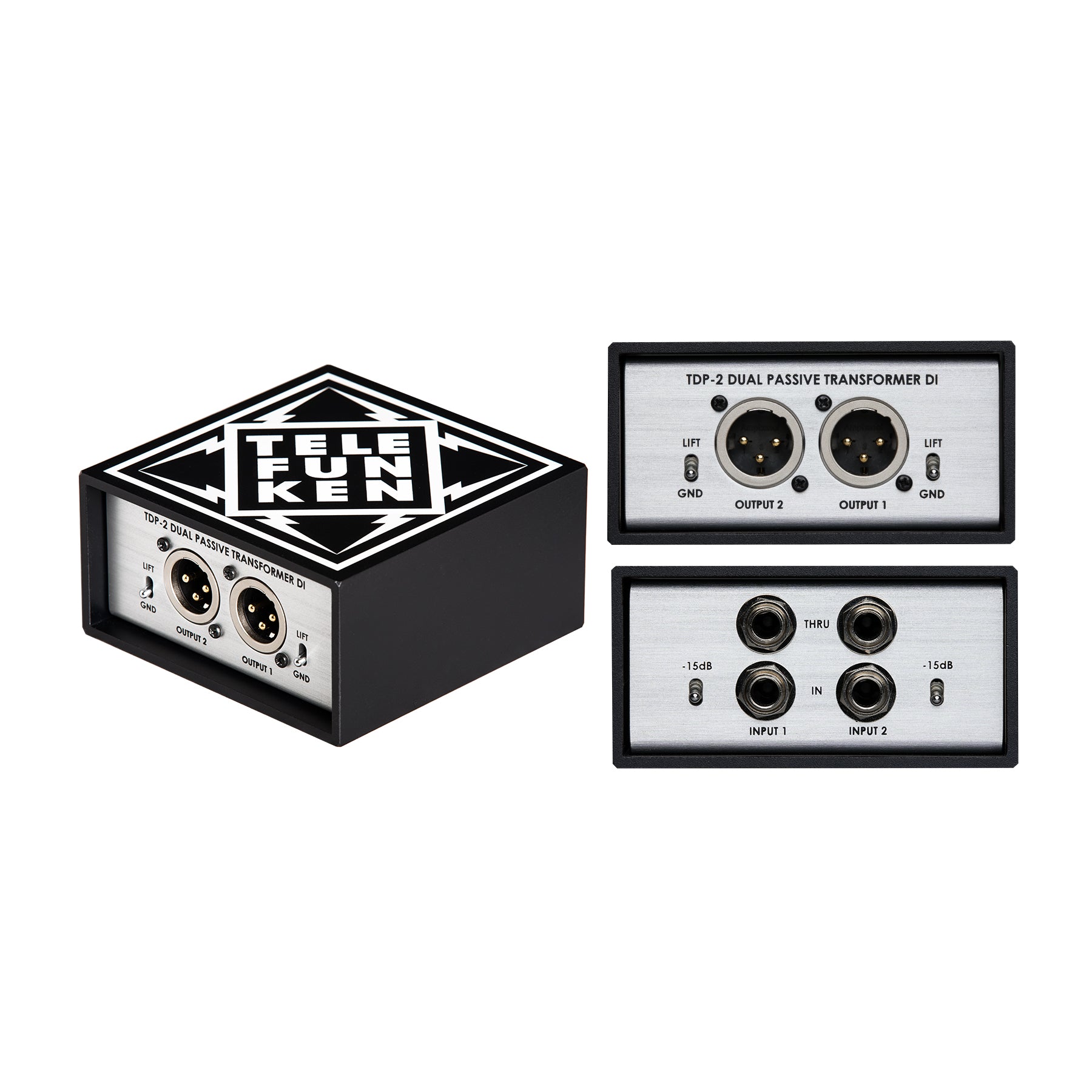Telefunken TDP-2 Passive Stereo DI Boxes - Passive DI - Professional Audio Design, Inc