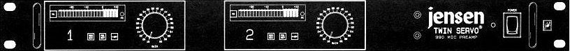 John Hardy Jensen Twin Servo 990 Microphone Preamplifier, Special 2 Channel Version with 22 Position Rotary Gain Controls - Mic Preamp - Professional Audio Design, Inc