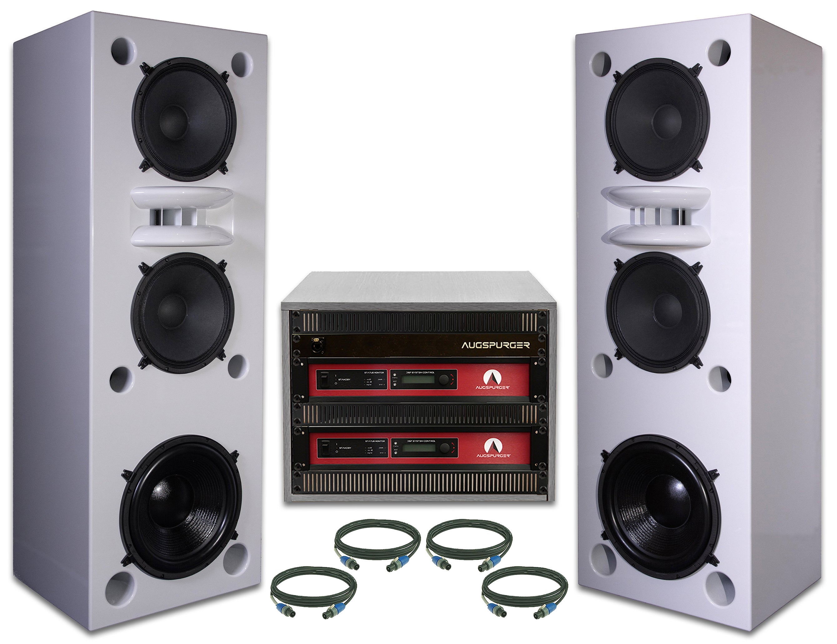 Augspurger Monolith 3-Way Active Main Monitor System - T215.18V-SXE3/3500 PAIR - Professional Audio Design, Inc