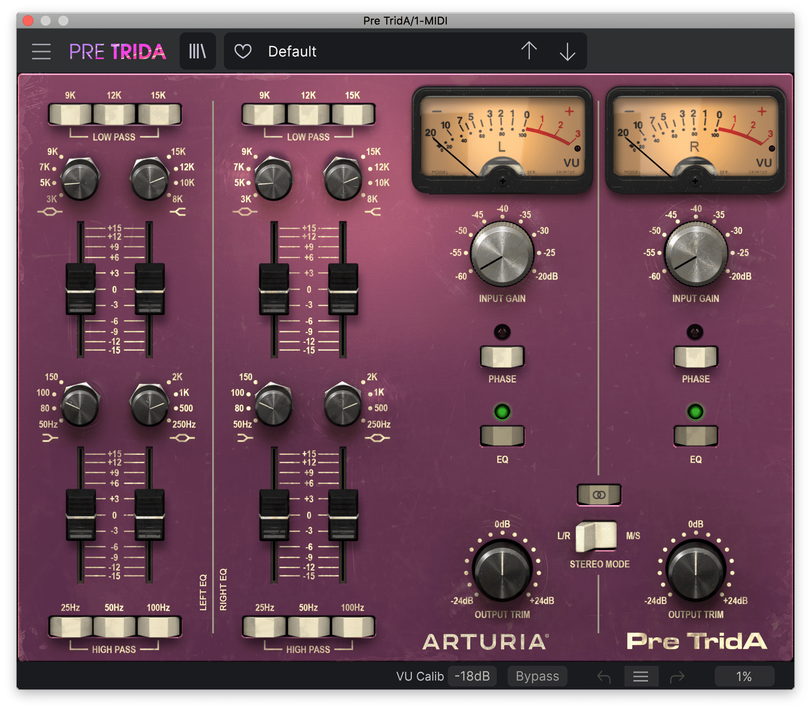 Arturia TridA-Pre License - Prized and Rare Musical EQ