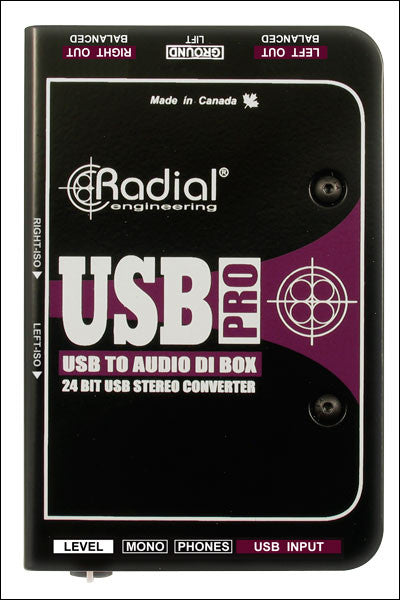 Recording Equipment - Radial Engineering - Radial Engineering USB-Pro - Professional Audio Design, Inc
