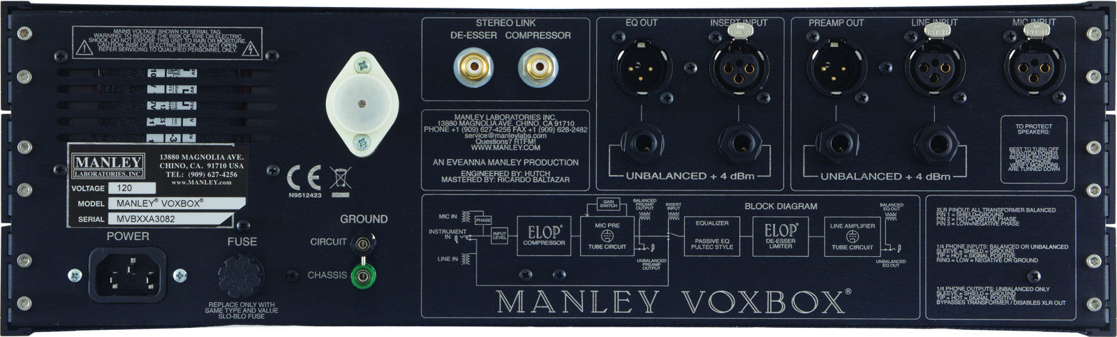 Recording Equipment - Manley - Manley VoxBox - Professional Audio Design, Inc