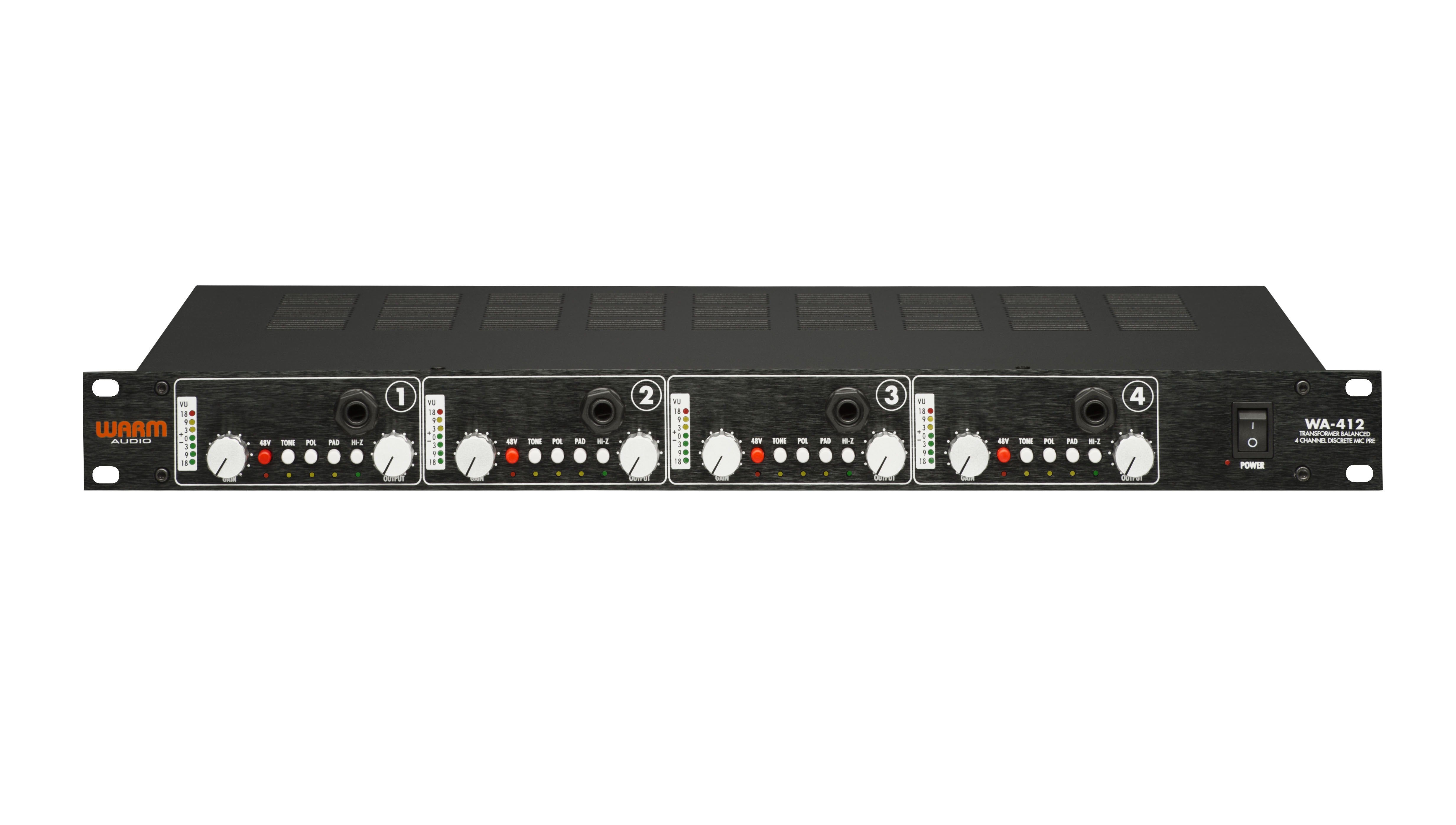 Warm Audio WA-412 Four Channel Mic Pre - Mic Preamp - Professional Audio Design, Inc