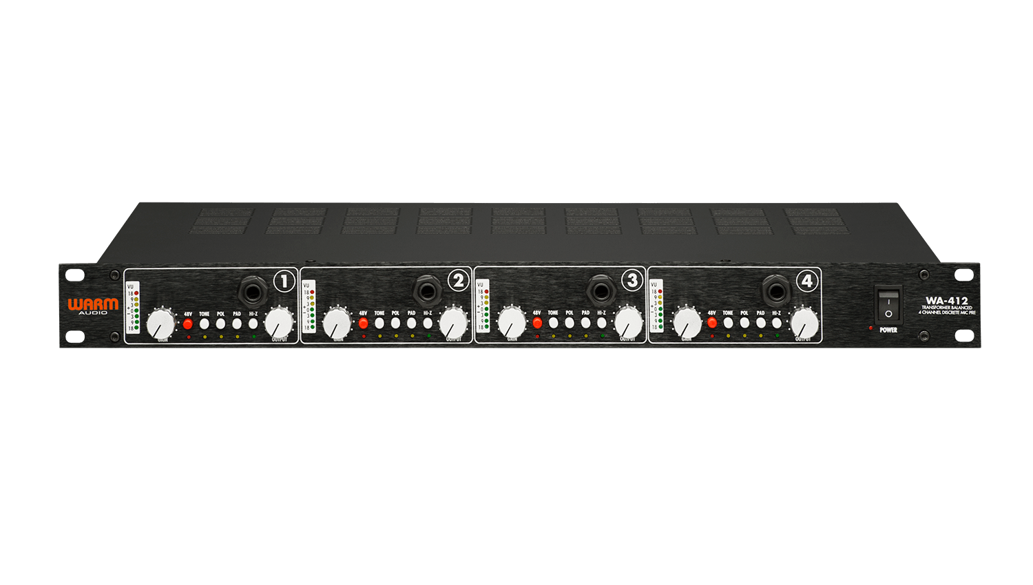 Warm Audio WA-412 Four Channel Mic Pre - Mic Preamp - Professional Audio Design, Inc