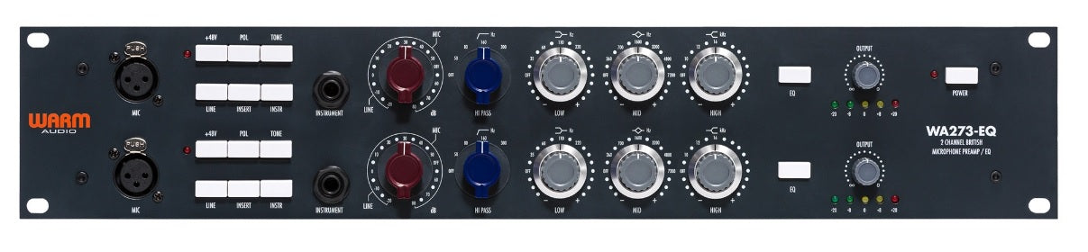 Warm Audio WA273-EQ Dual Channel British Mic Pre with EQ - Mic Preamp - Professional Audio Design, Inc