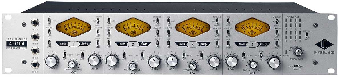 Universal Audio 4-710D Tone-Blending Mic Preamplifier - Mic Preamp
