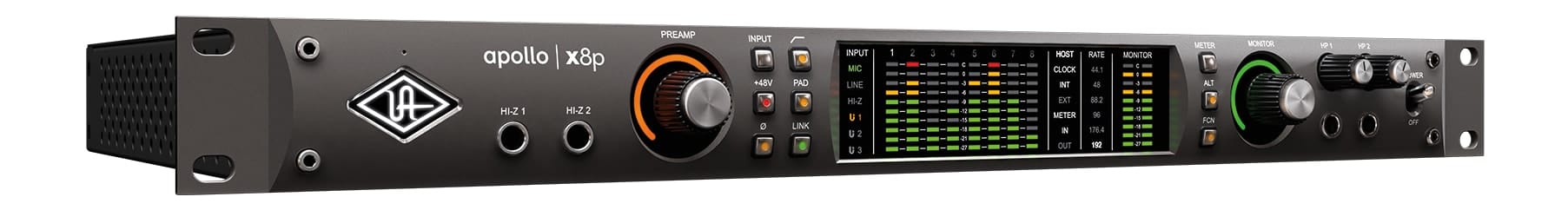 Universal Audio Apollo x8P Thunderbolt 3 Audio Interface  (Rack/Mac/Win)
