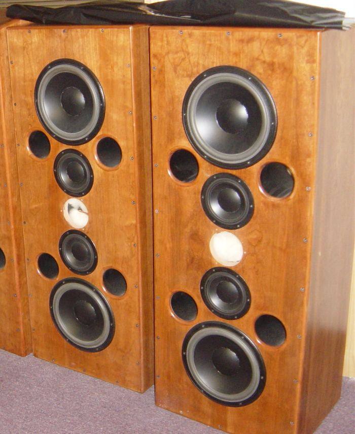 Monitor Systems - Dynaudio/Munro - Dynaudio/Munro M3F Custom Monitors in Natural Cherry Wood Cabinets - Professional Audio Design, Inc