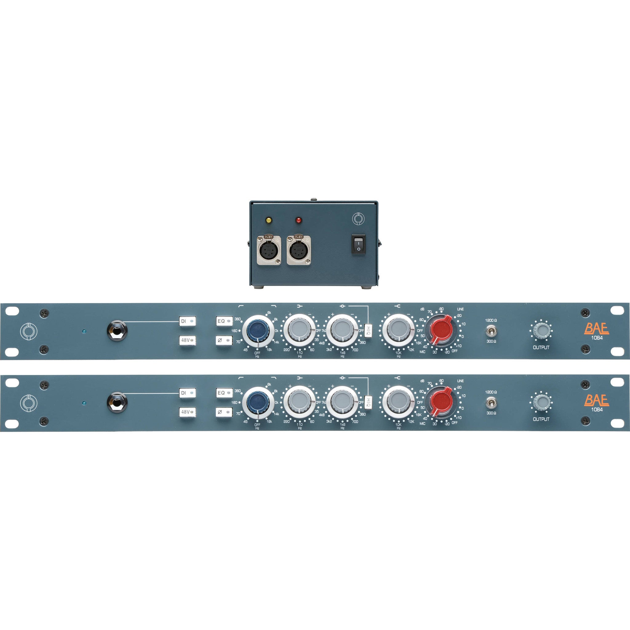 Recording Equipment - BAE Audio - BAE PAIR 1084WPS-Pair, 19" Rackmount Version, With Power Supply - Professional Audio Design, Inc