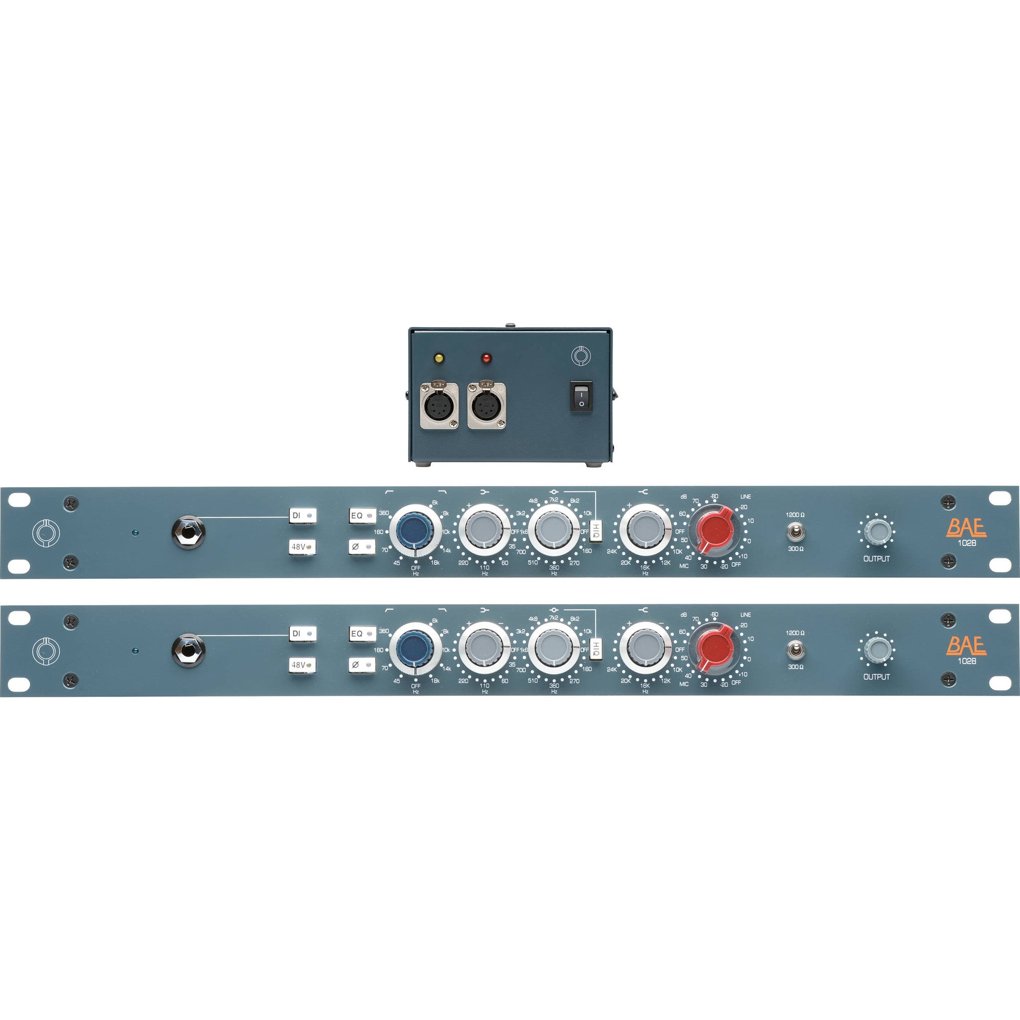 Recording Equipment - BAE Audio - BAE PAIR 1028WPS-Pair, 19" Rackmount Version, With Power Supply - Professional Audio Design, Inc