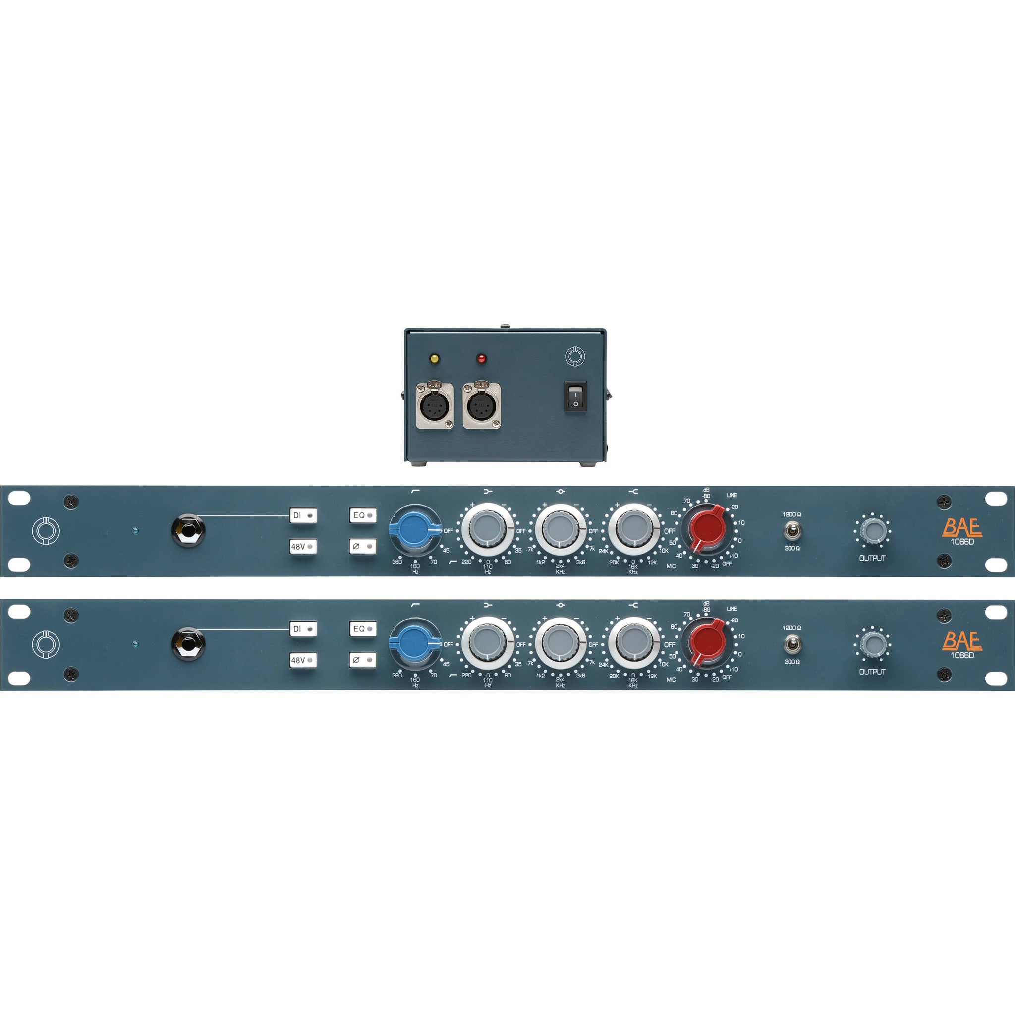 Recording Equipment - BAE Audio - BAE PAIR 1066DWPS-Pair, 19" Rackmount Version, With Power Supply - Professional Audio Design, Inc