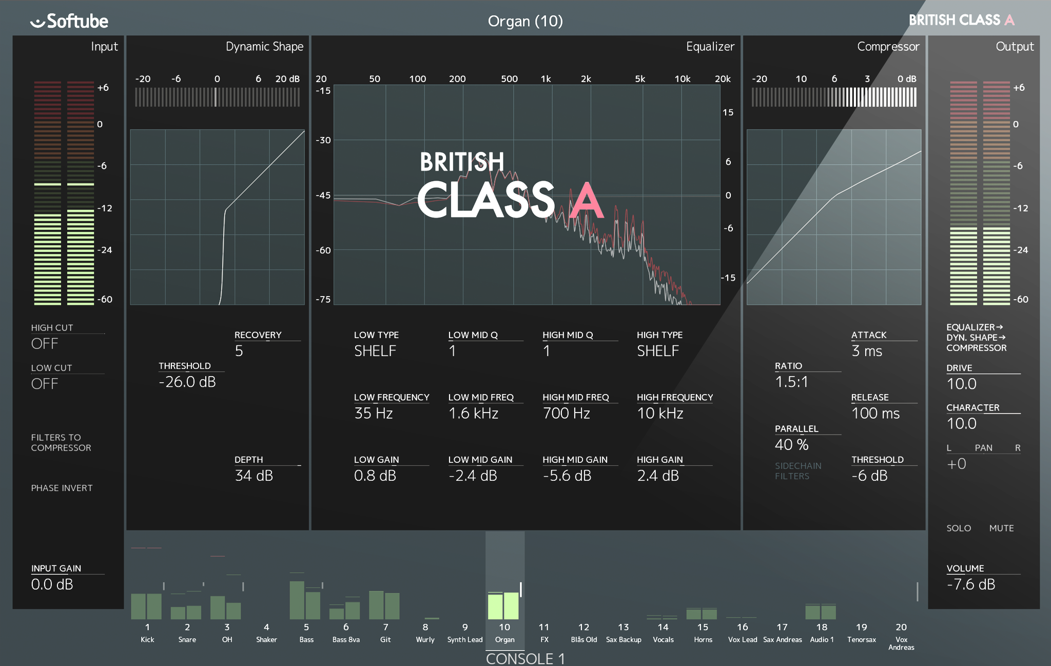 Softube British Class A For Console 1 Plug in - Plugin - Professional Audio Design, Inc