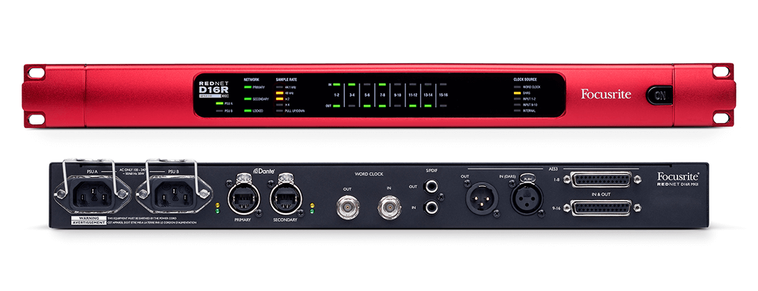 Focusrite RedNet D16R MkII - 16x16 AES3 I/O With Independent Level Control