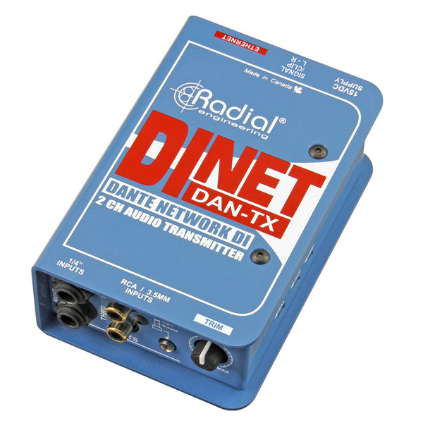 Radial Engineering DiNet Dan-TX - 2-Channel Dante Network Transmitter