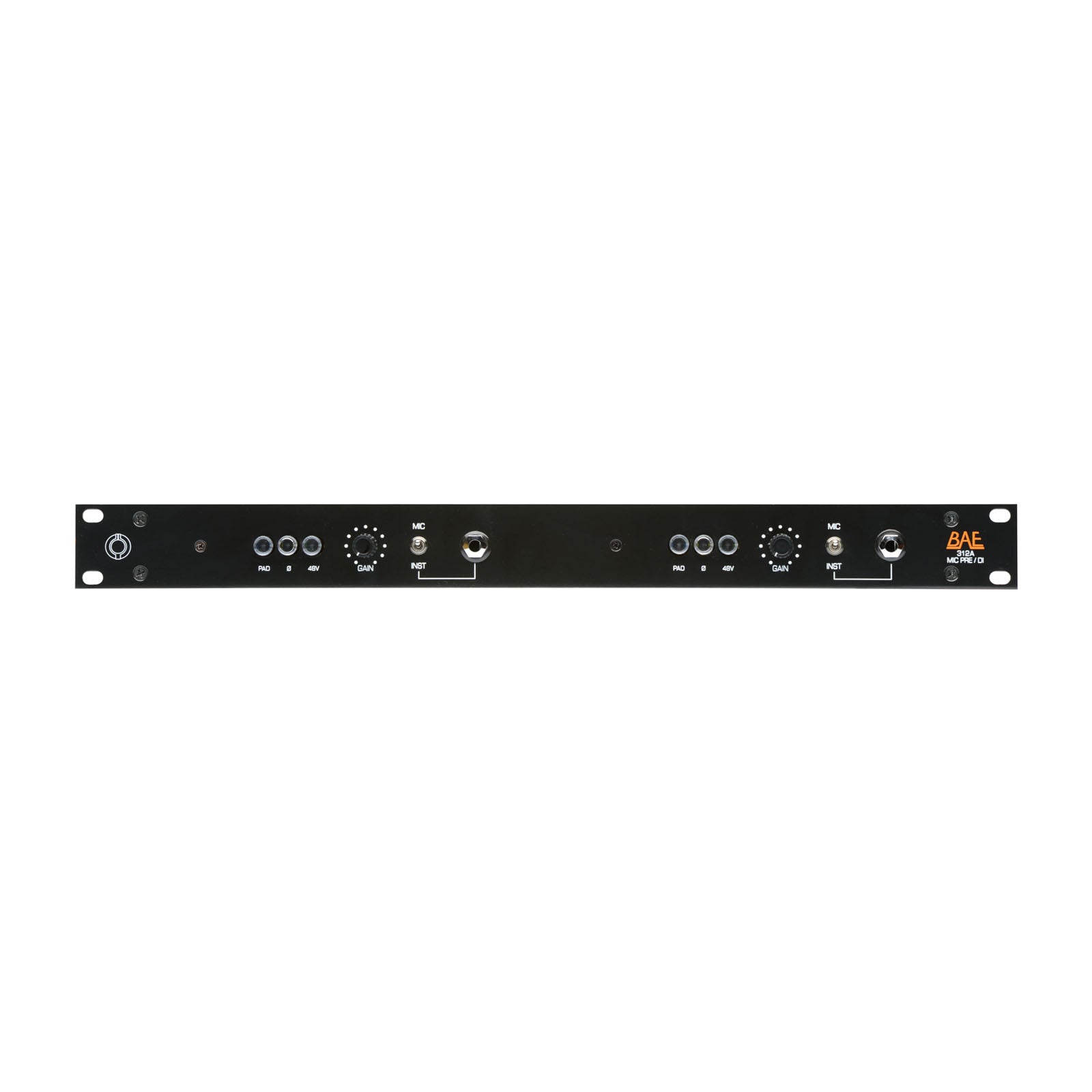 Recording Equipment - BAE Audio - BAE DUAL312WPS-19" Rackmount 2 channel Mic Preamp with Power Supply - Professional Audio Design, Inc