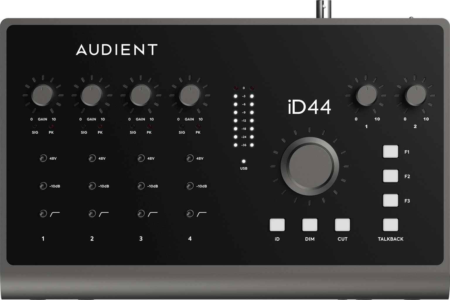 Audient iD44 MKII - 4 channel USB2 Interface and Monitoring Audient iD44 MKII - 4 channel USB2 Interface and Monitoring