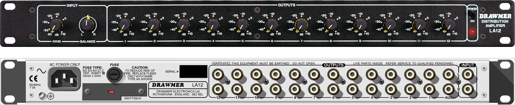 Drawmer LA12 - Line Distribution Amplifier - Professional Audio