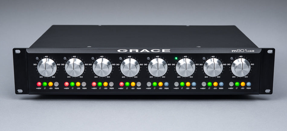 Grace Design m801 MKII High Fidelity 8 Channel Mic Preamplifier - Mic Preamp - Professional Audio Design, Inc