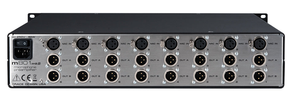 Grace Design m801 MKII High Fidelity 8 Channel Mic Preamplifier - Mic Preamp - Professional Audio Design, Inc
