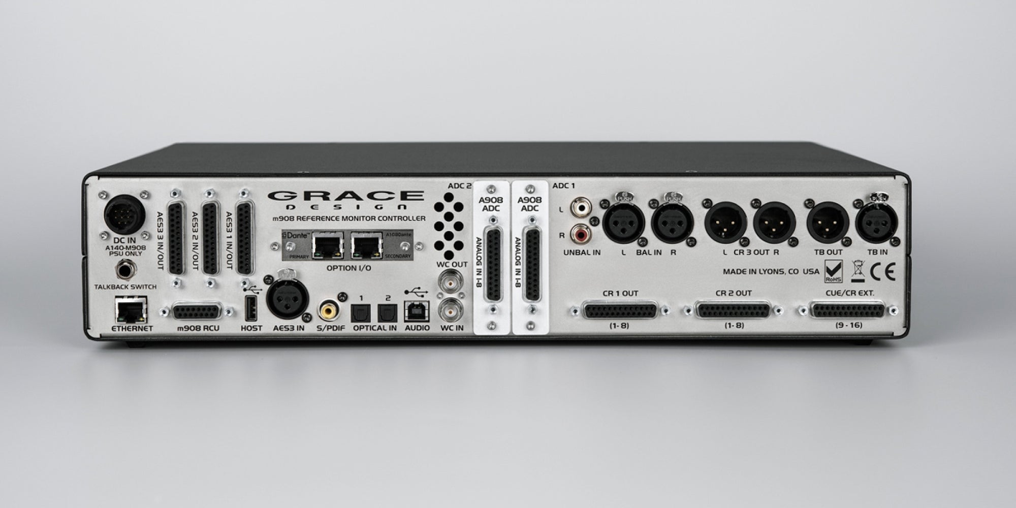 Grace Design m908 Surround/Multi-Channel Monitor Controller - Monitor Controller - Professional Audio Design, Inc