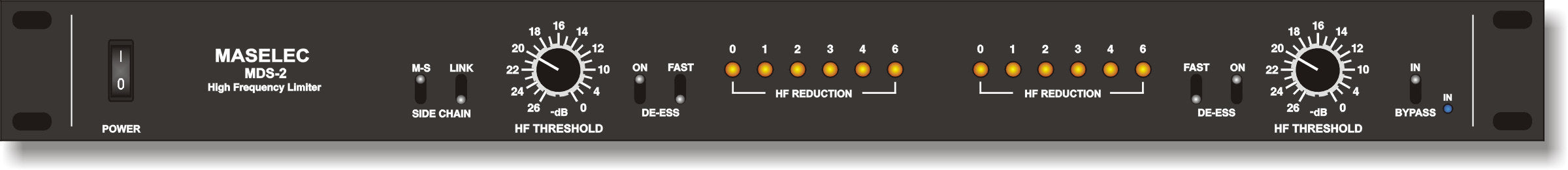 Maselec MDS-2 High Frequency Limiter/De-Esser - Limiter - Professional Audio Design, Inc