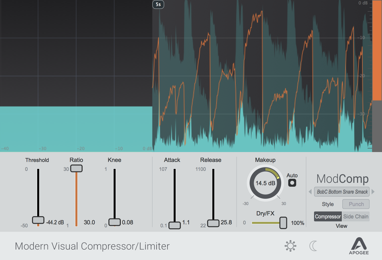 Apogee ModComp - Modern Visual Compressor/Limiter