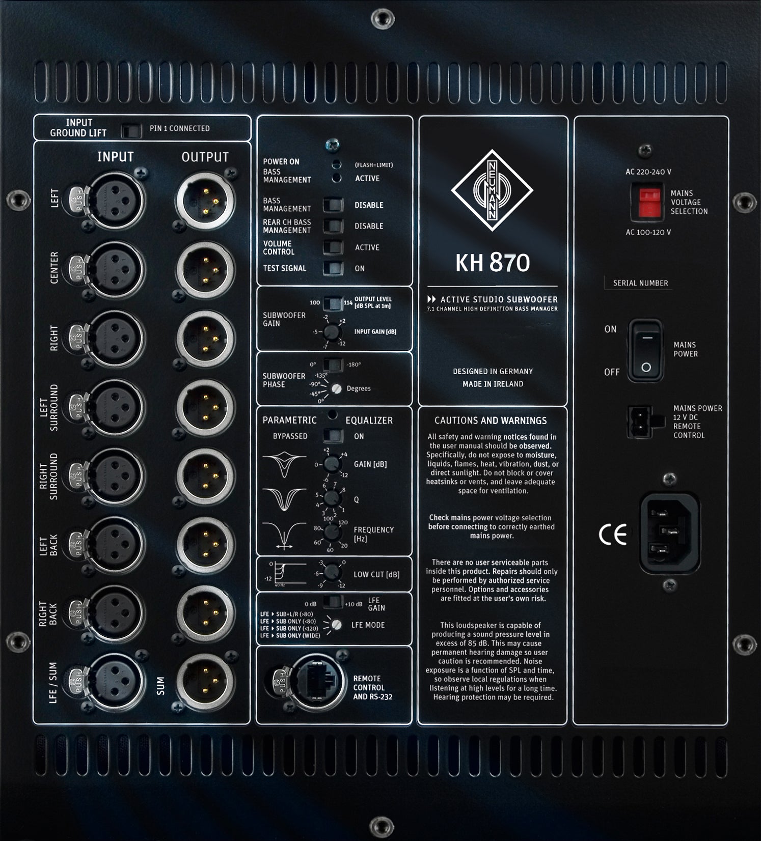 Neumann KH 870 - Dual 10" Active Studio Subwoofer - Monitor - Professional Audio Design, Inc