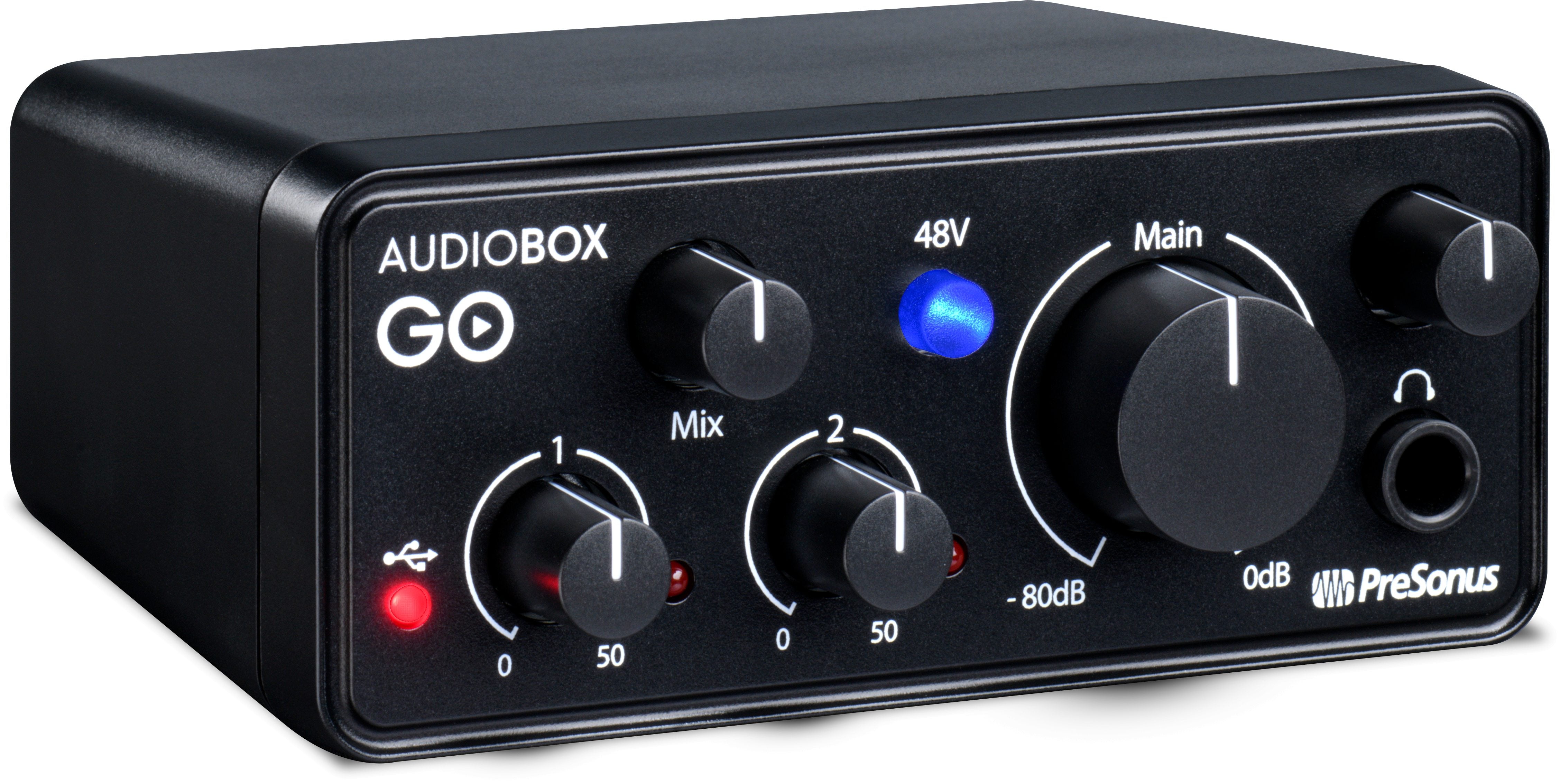 Presonus AudioBox GO - Ultra-Affordable, Compact 2x2 USB Audio Interface
