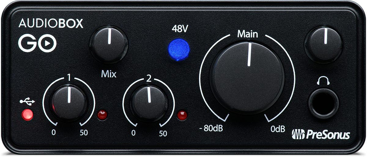 Presonus AudioBox GO - Ultra-Affordable, Compact 2x2 USB Audio Interface