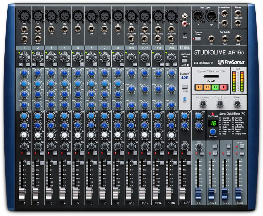 Presonus StudioLive AR16c Mixer - Mixing Console - Professional Audio Design, Inc