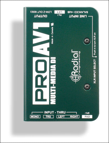 Accessories - Radial Engineering - Radial Engineering ProAV1 & ProAV2 - Professional Audio Design, Inc