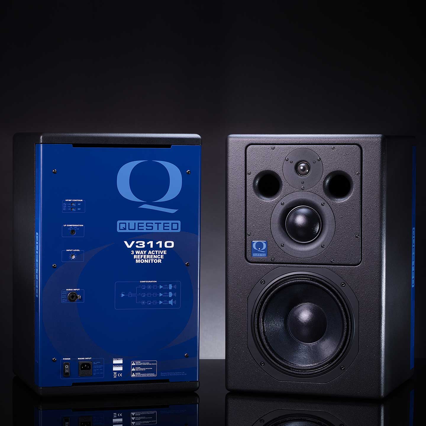 Quested V3110 MKII Active Mid-Field Powered Monitor-Each - Monitor - Professional Audio Design, Inc
