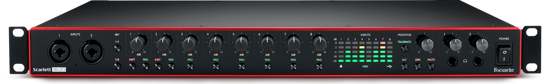 Focusrite Scarlett 18i20 3rd Gen 18-in, 20-out USB Audio Interface - Interfaces - Professional Audio Design, Inc