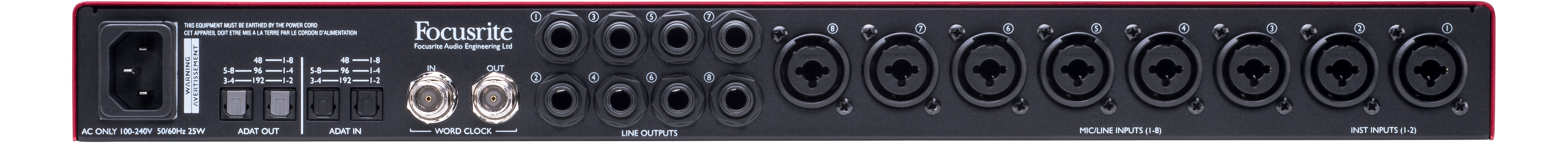 Focusrite Scarlett OctoPre Dynamic Eight-Channel Mic Pre With A-D/D-A  Conversion and Analogue Compression