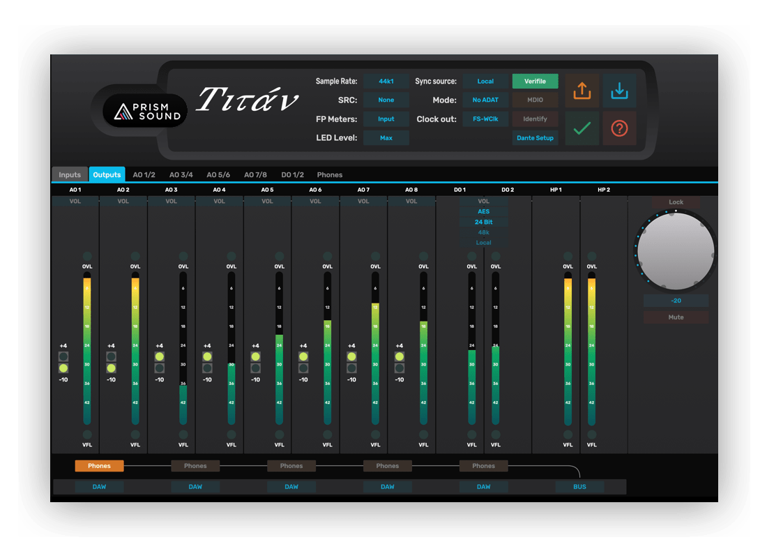 Prism Sound Titan - Multichannel Audio Interface with Digital Expansion Slot (4 Mic Pres)